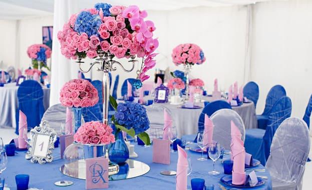 Фото цветов на свадебном столе