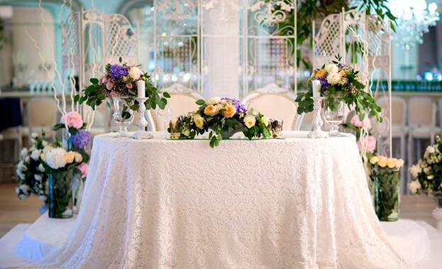 Фото декора стола на свадьбу
